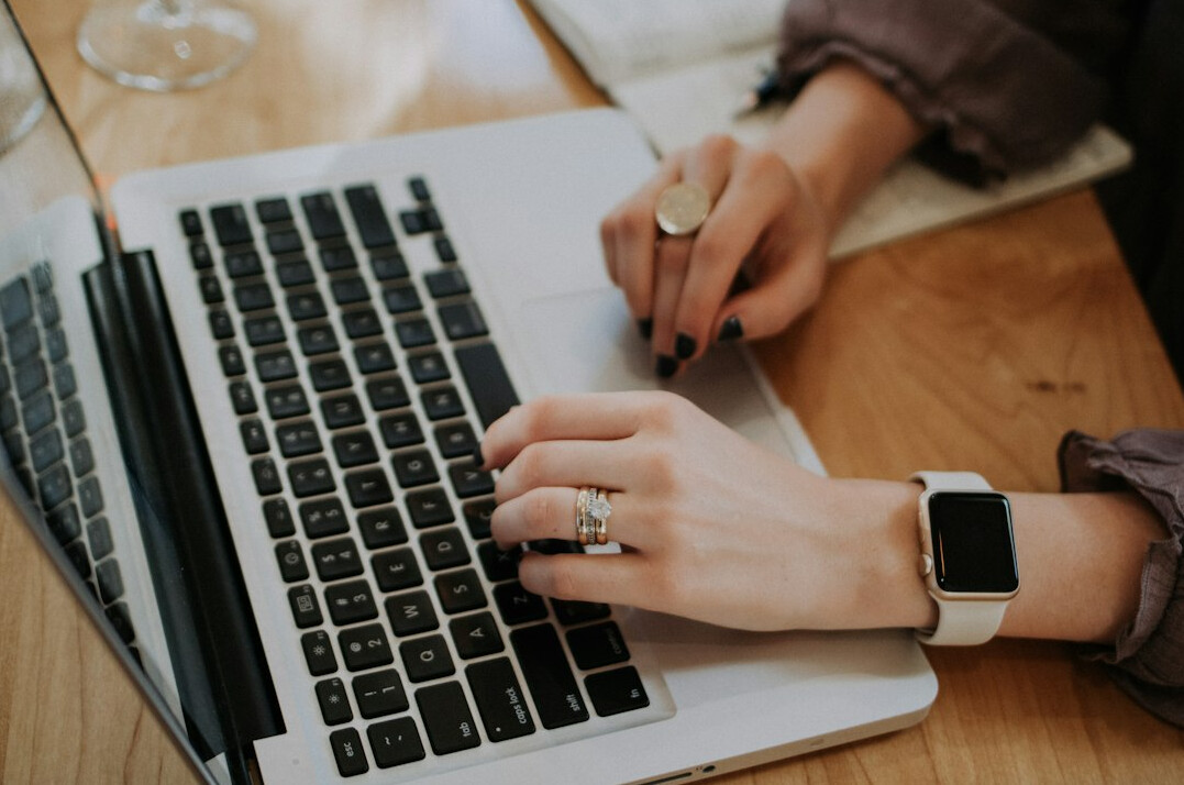 person searching online